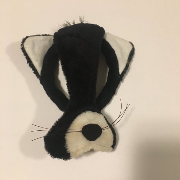 Black and White Cat Mask with Headband Costume - Picture 2 of 6